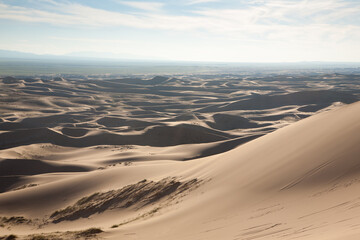 Khongoryn Els sand dunes landscape, Mongolia. Gobi desert