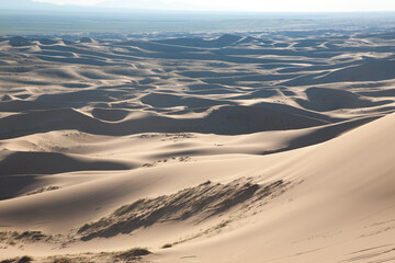 Khongoryn Els sand dunes landscape, Mongolia. Gobi desert