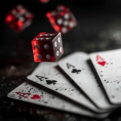 Red Dice and Aces A Game of Chance