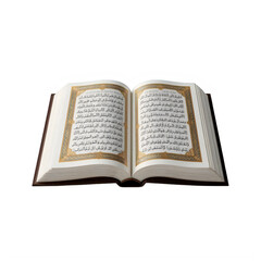 Fototapeta premium Open vintage book with intricate illustrations isolated on transparent background