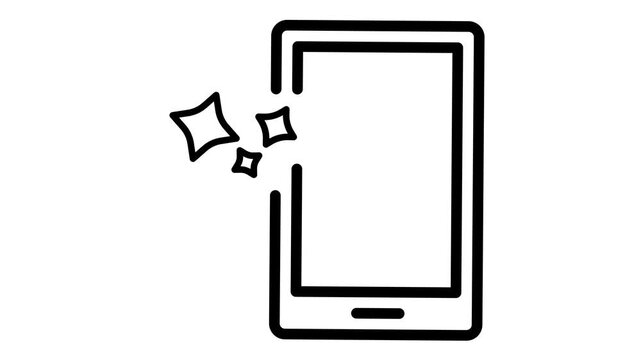 smartphone ai generator icon animated