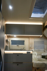 Interior of a camper van