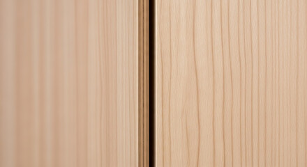 Fototapeta premium Closeup of wooden panels with a visible seam