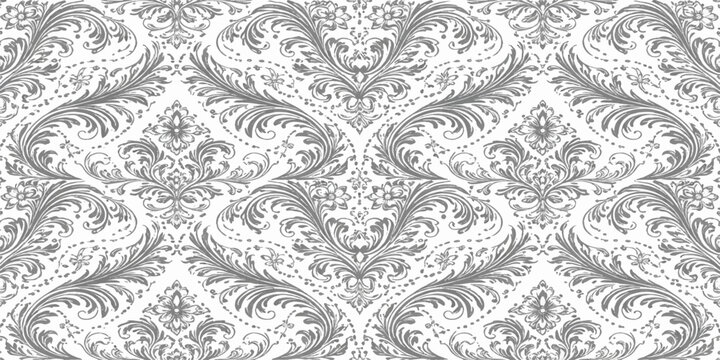 Seamless vintage damask floral pattern wallpaper