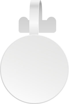 Retail promo tag white mockup. Realistic blank label