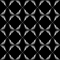 seamless botanical pattern of painted oriental motifs