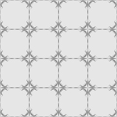 seamless botanical pattern of painted oriental motifs