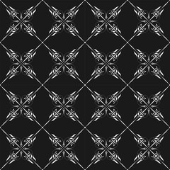 seamless botanical pattern of painted oriental motifs