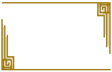 Gold Art Deco Background Frame