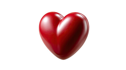 Fototapeta premium Radiant Heart: A polished, lustrous red heart, a symbol of love and affection.