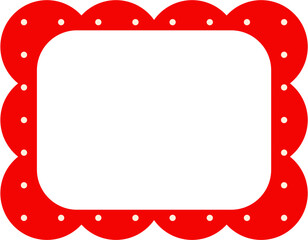 Retro Scalloped Frame with Checkered pattern