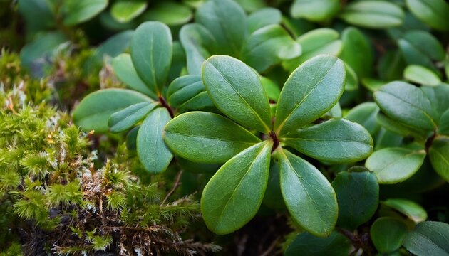 Plant With Medicinal Properties Bearberry Leaves Arctostaphylos Uva Ursi