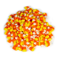 Generic Halloween Candy Corn on White Background
