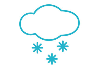 Weather Cloud with Falling Ice