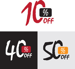 Sale tags set vector badges template, up to 10, 20, 90, 80, 30, 40, 50, 60, percent off vector illustration.