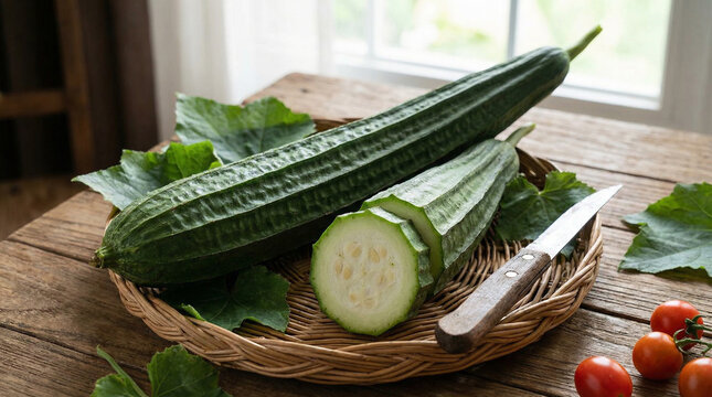 a Ridge Gourd (Turai)
