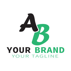 Creative letter AB logo. Modern Letter AB Logo template editable for your business.