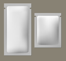Blank Sachet Packaging Vector Mockup