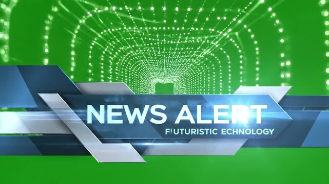 Green Screen simple futuristic geometric lower third with dotted lines animation in 4k rgb alpha channel high resolution for a news title intro l3rd 60fps scene 2 distortion, overlay, glitch, static