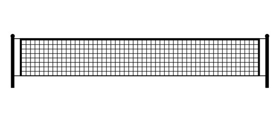 Tennis net vector illustration with realistic mesh and minimalist style isolated on white background. Perfect for court sports design, icons, infographic, UI, logo, and recreation graphic resource. © Slamet