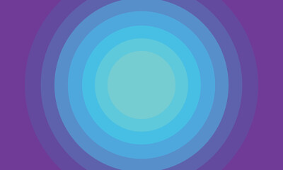 Concentric Circles of Gradient Blues and Purples Radiating from a Central Point. vector Eps 10