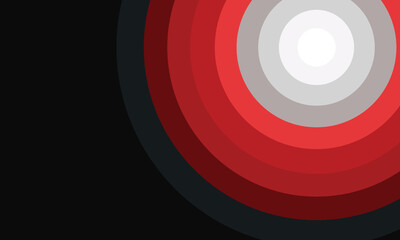 Abstract Red and White Concentric Circles Graphic Design. vector Eps 10