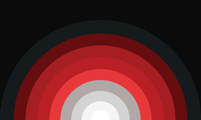Abstract Red and White Concentric Circles Graphic Design. vector Eps 10