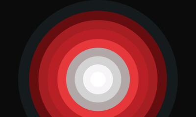 Abstract Red and White Concentric Circles Graphic Design. vector Eps 10