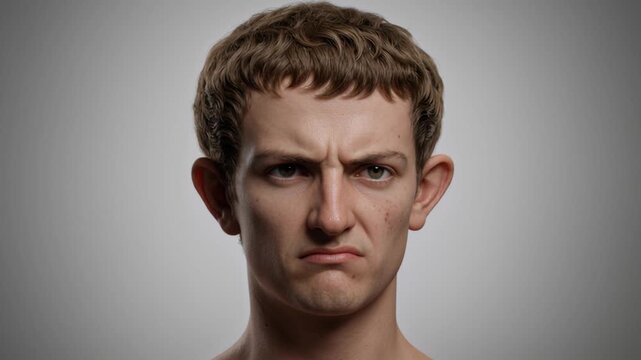 Intense portrait of disturbed male with cold piercing stare depicting psychopathic personality, mental disorder, criminal psychology and antisocial behavioral traits