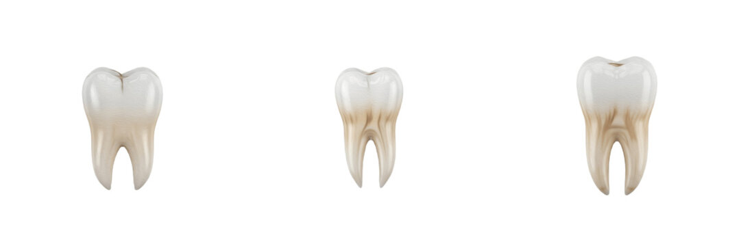 Pediatric tooth isolated on white background, child tooth close up showing primary dentition anatomy, baby tooth model for pediatric dentistry education, oral health care for kids, tooth development a