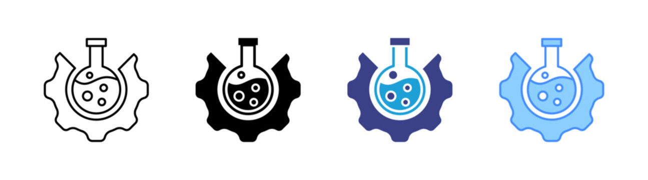 Bioengineering icon set multiple style collection
