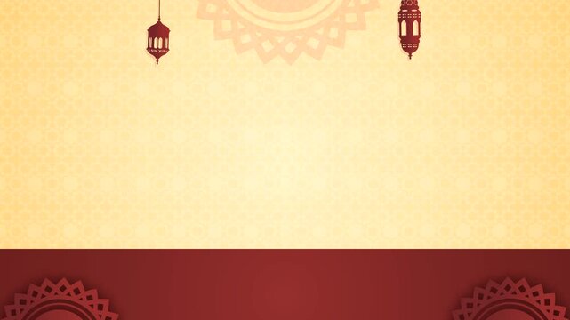 Tan background with lanterns and mandalalike decorative elements. Perfect for cultural celebrations, festive designs
