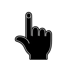 Obraz premium Hand Gesture Pointing Upward UI Icon