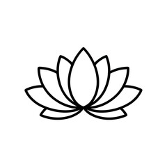 Lotus Flower Vector Icon Design
