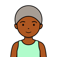 Obraz premium Smiling Woman In Light Sports Attire Vector Icon