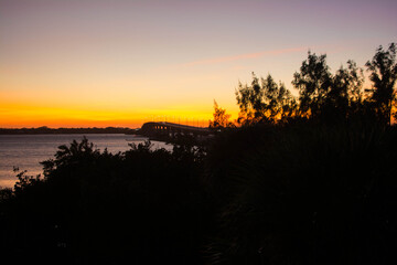 Fototapeta premium sunset over the water in Florida
