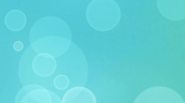 Teal background with translucent overlapping circles in various sizes