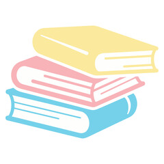 Colorful Pencils For Kids Education, book simple icon