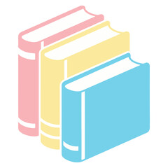 Colorful Pencils For Kids Education, book simple icon