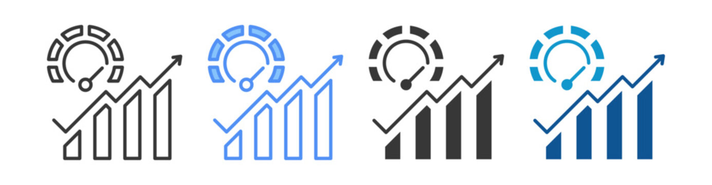 Performance Icon Set Multiple Style Collection