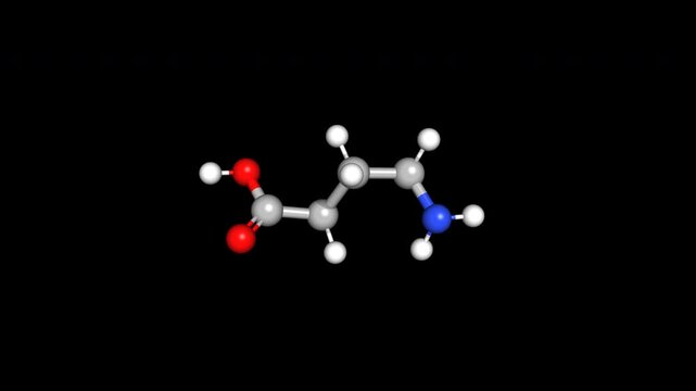 GABA Neurotransmitter Brain Molecule Chemical Structure Rotating Loop