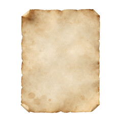 Old Blank Parchment Paper With Torn Edges