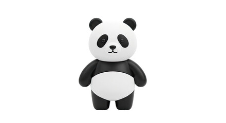 Obraz premium Cute 3D Render of a Standing Panda Character