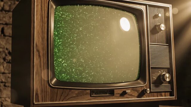 Green Screen vintage television set background with noise and static sepia tone you can replace the footage or picture want lkeyingr effect in ae check tutorials internet scene 3 distortion, overlay