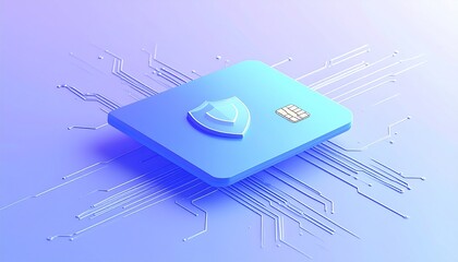 Secure payment card with shield and chip