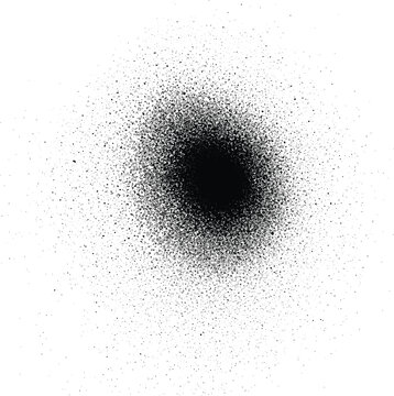 Abstract black spray paint grain texture with stipple effect and messy ink splatter for vintage grunge design vector