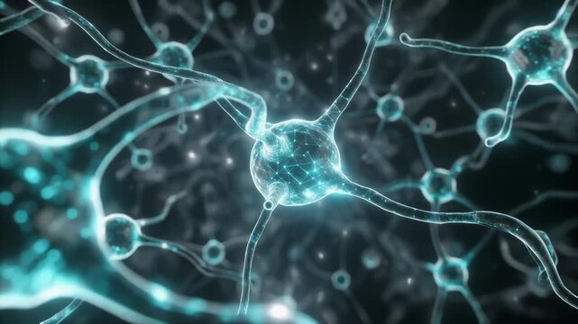 Neurons firing and synapsing in a complex neural network, a 3D visualization of brain activity from a microscopic viewpoint