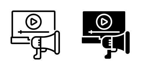 video marketing icon, element icon for content marketing, Design Branding, Print, and Digital Media