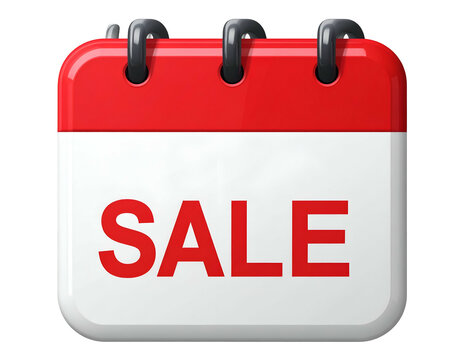 Calendar page with the word SALE