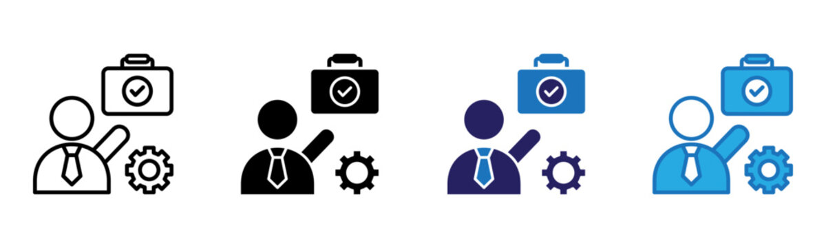 Occupation Icon Multi Style Vector Illustration